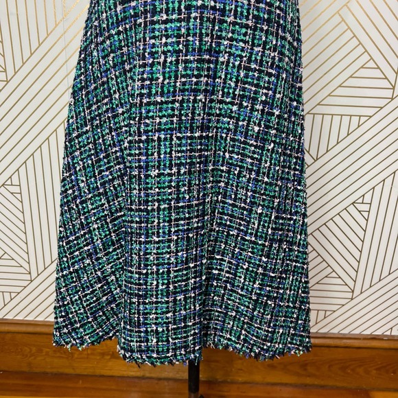 Zara Tweed Plaid Sleeveless Jumper Overall Dress in Green Size US Small - Picture 5 of 11
